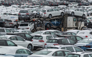 New Vehicles Await Transport